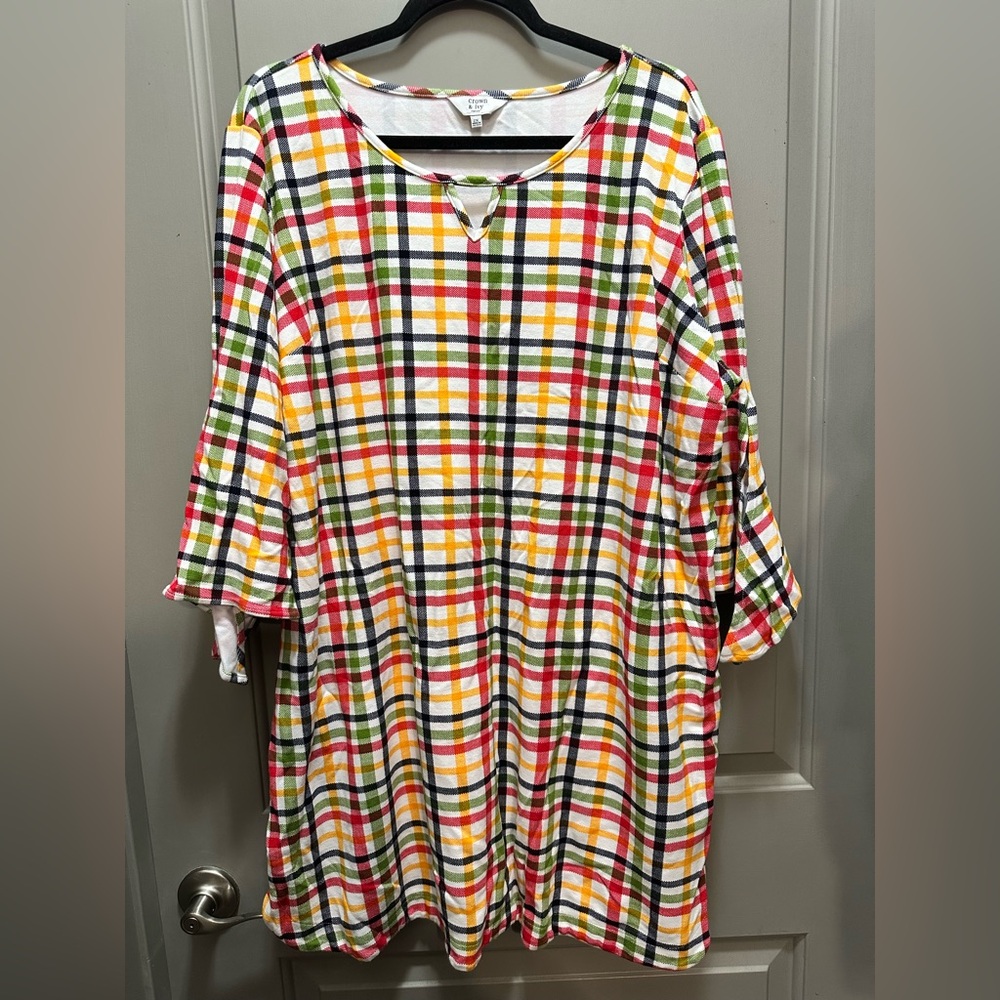 Colorful Plaid Women's Dress
